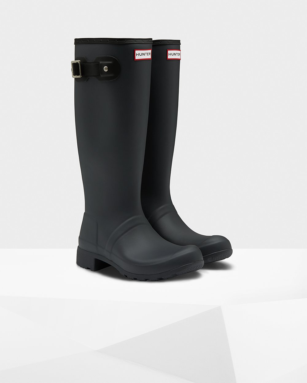 Womens Hunter Tall Rain Boots Black - Original Tour Foldable - 2714068-DF